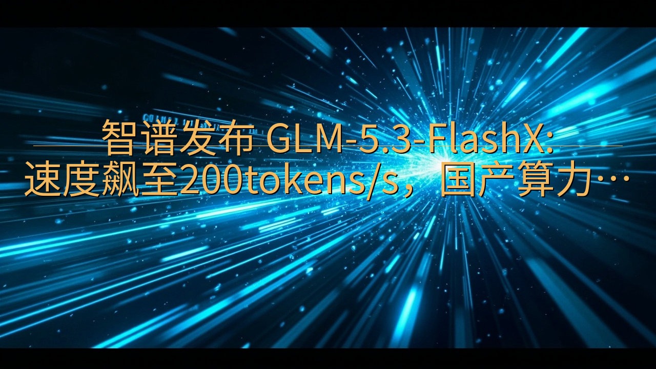 智谱发布 GLM-5.3-FlashX:速度飙至200to…