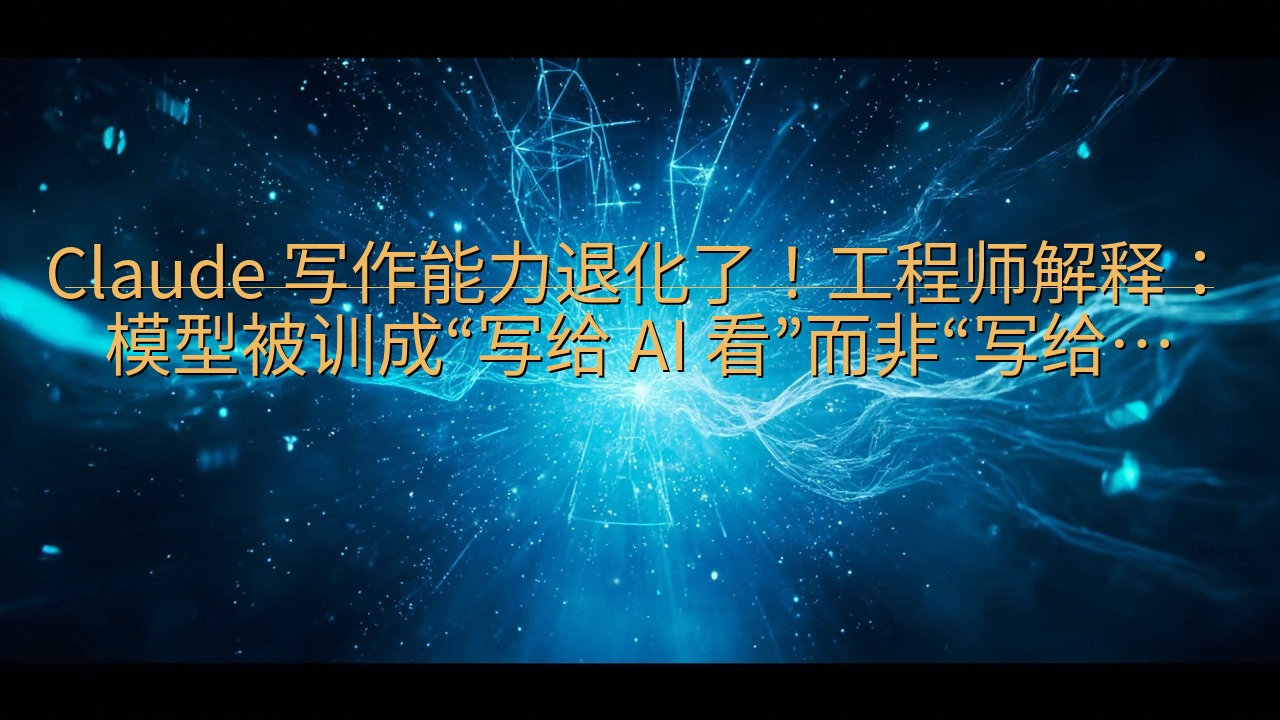 Claude 写作能力退化了！工程师解释：模型被训成“写给…