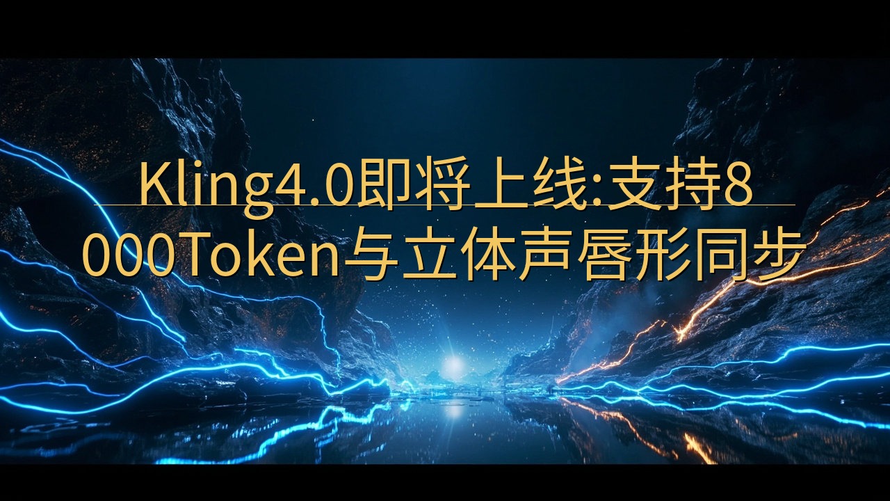 Kling4.0即将上线:支持8000Token与立体声唇…