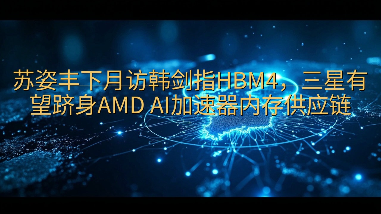 苏姿丰下月访韩剑指HBM4，三星有望跻身AMD AI加速器…