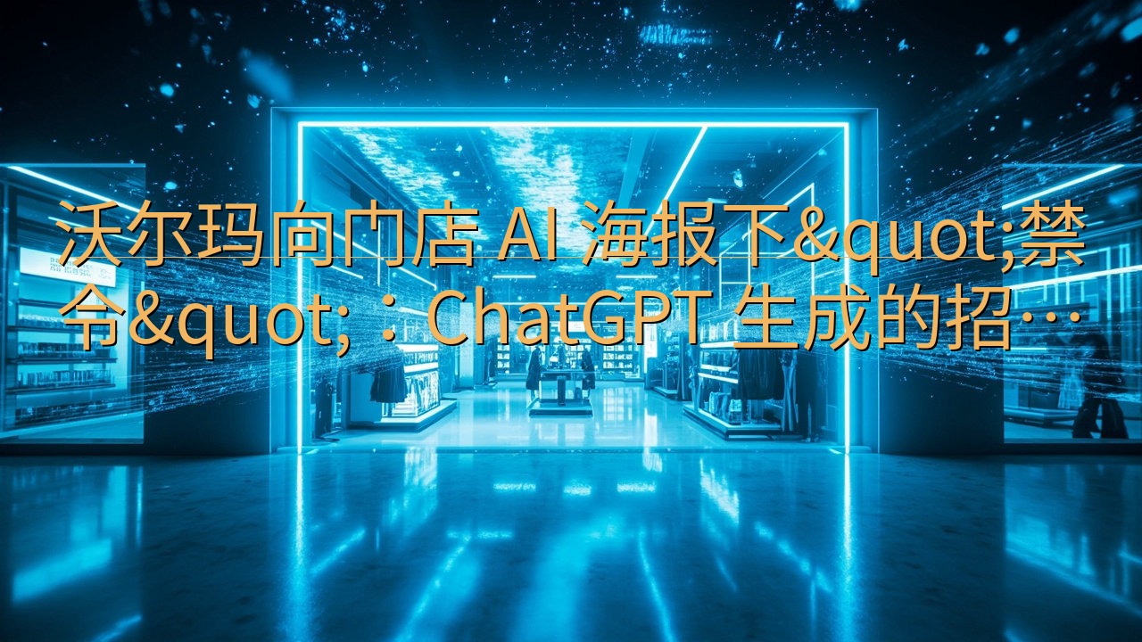 沃尔玛向门店 AI 海报下"禁令"：C…
