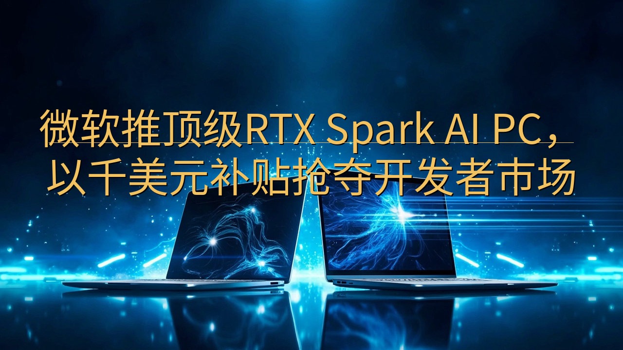 微软推顶级RTX Spark AI PC，以千美元补贴抢夺…