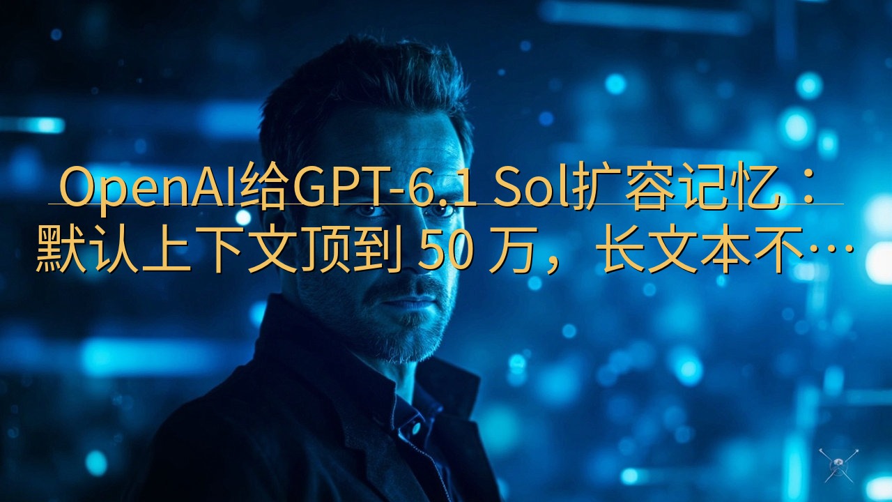 OpenAI给GPT-6.1 Sol扩容记忆：默认上下文顶…