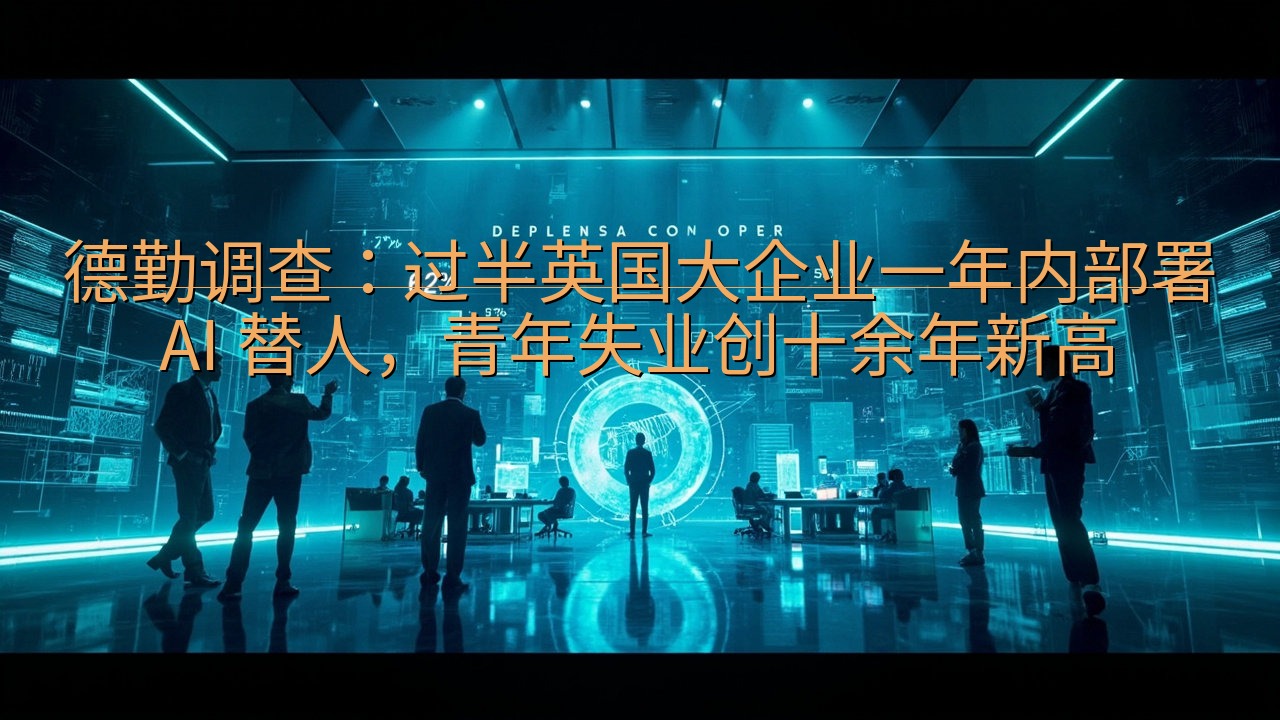 德勤调查：过半英国大企业一年内部署 AI 替人，青年失业创…