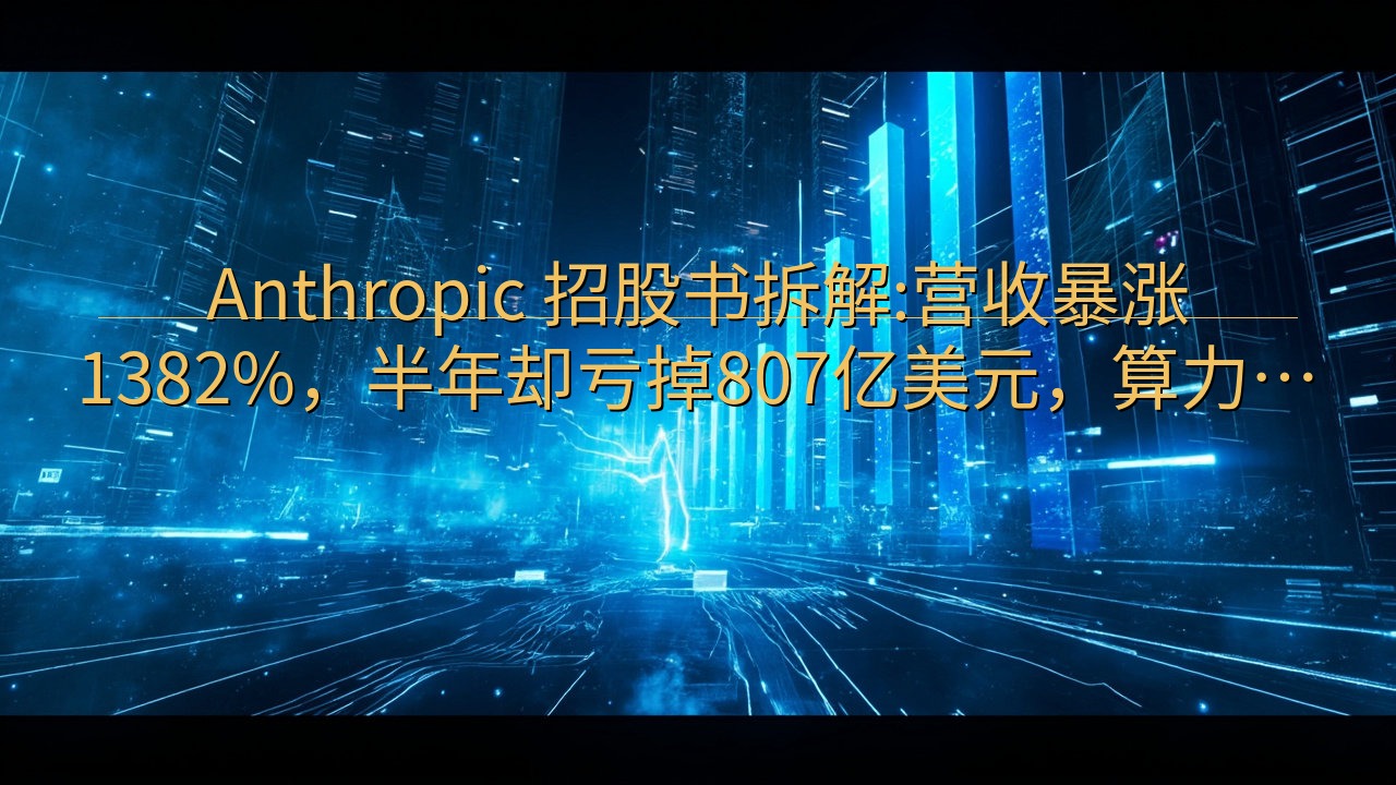 Anthropic 招股书拆解:营收暴涨1382%，半年却…