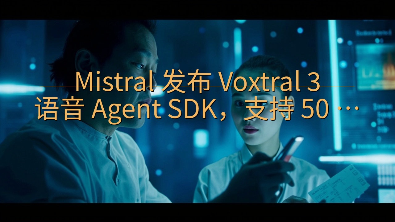 Mistral 发布 Voxtral 3 语音 Agent…
