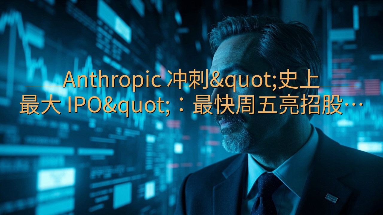 Anthropic 冲刺"史上最大 IPO&qu…