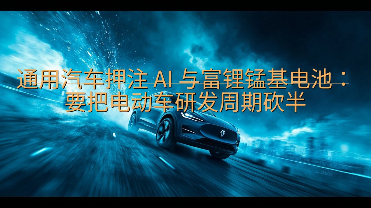 通用汽车押注 AI 与富锂锰基电池：要把电动车研发周期砍半