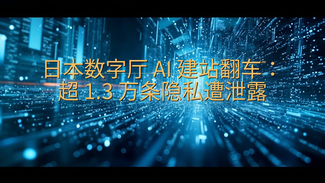 日本数字厅 AI 建站翻车：超 1.3 万条隐私遭泄露