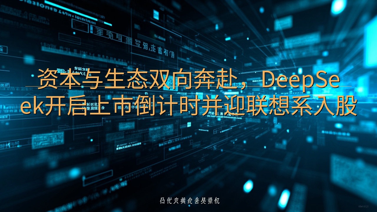 资本与生态双向奔赴，DeepSeek开启上市倒计时并迎联想…
