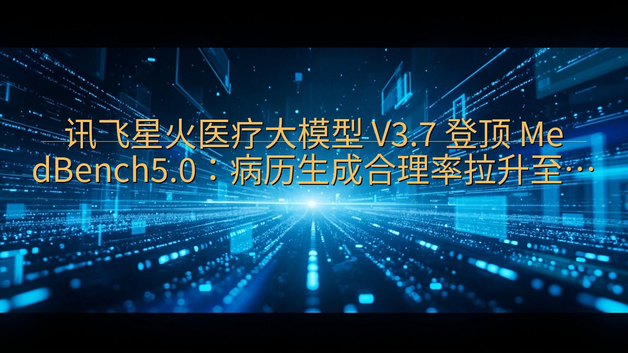 讯飞星火医疗大模型 V3.7 登顶 MedBench5.0…