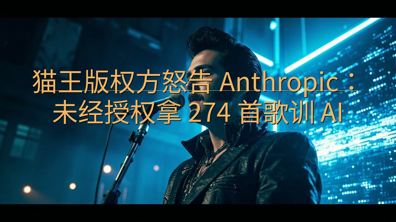 猫王版权方怒告 Anthropic：未经授权拿 274 首…