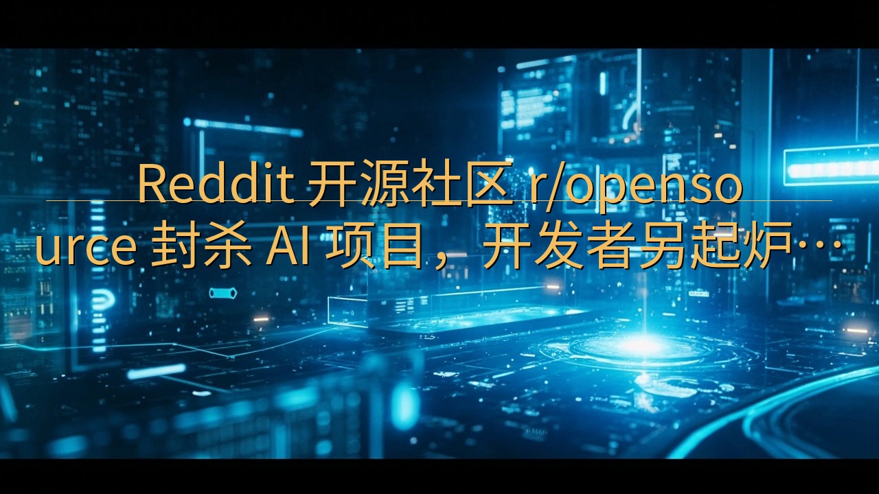 Reddit 开源社区 r/opensource 封杀 A…