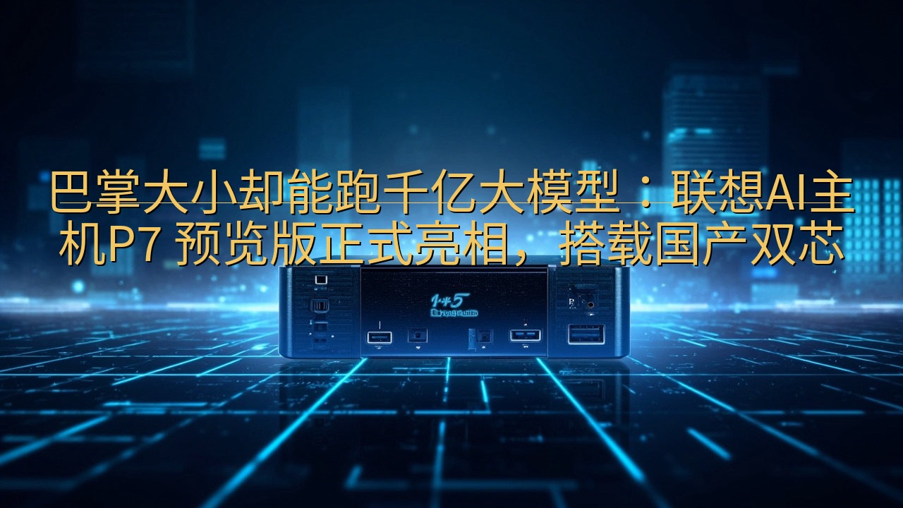 巴掌大小却能跑千亿大模型：联想AI主机P7 预览版正式亮相…